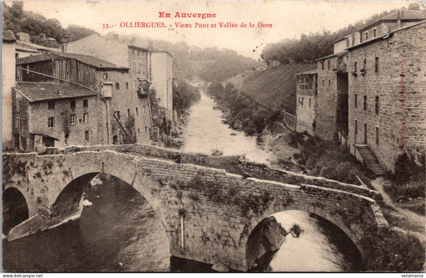 20075 Cpa 63 Olliergues - Vieux Pont Et Vallée De La Dore - Olliergues