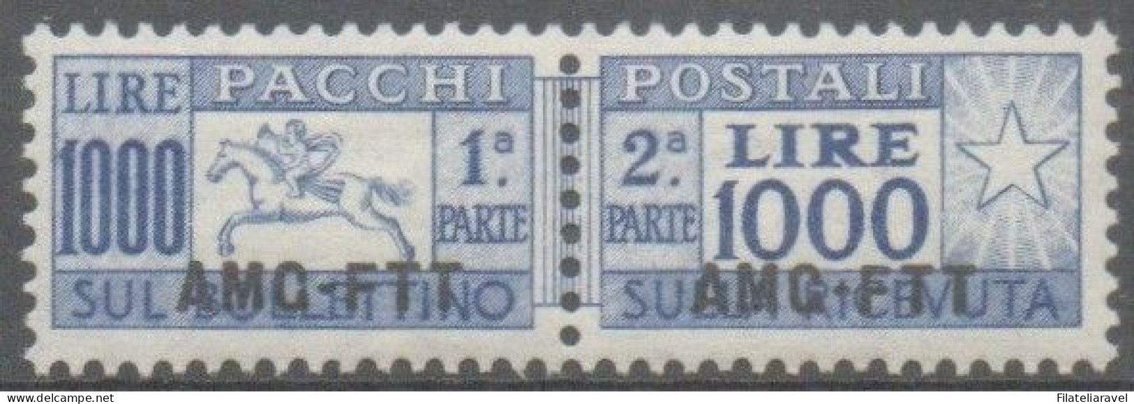 Trieste - Zona A - 1949/53 - Pacchi Postali, Sovrastampati Su 1 Riga,Cat.13/25 + 26 ,lieve Traccia Di Linguella. Firmati - Paketmarken/Konzessionen