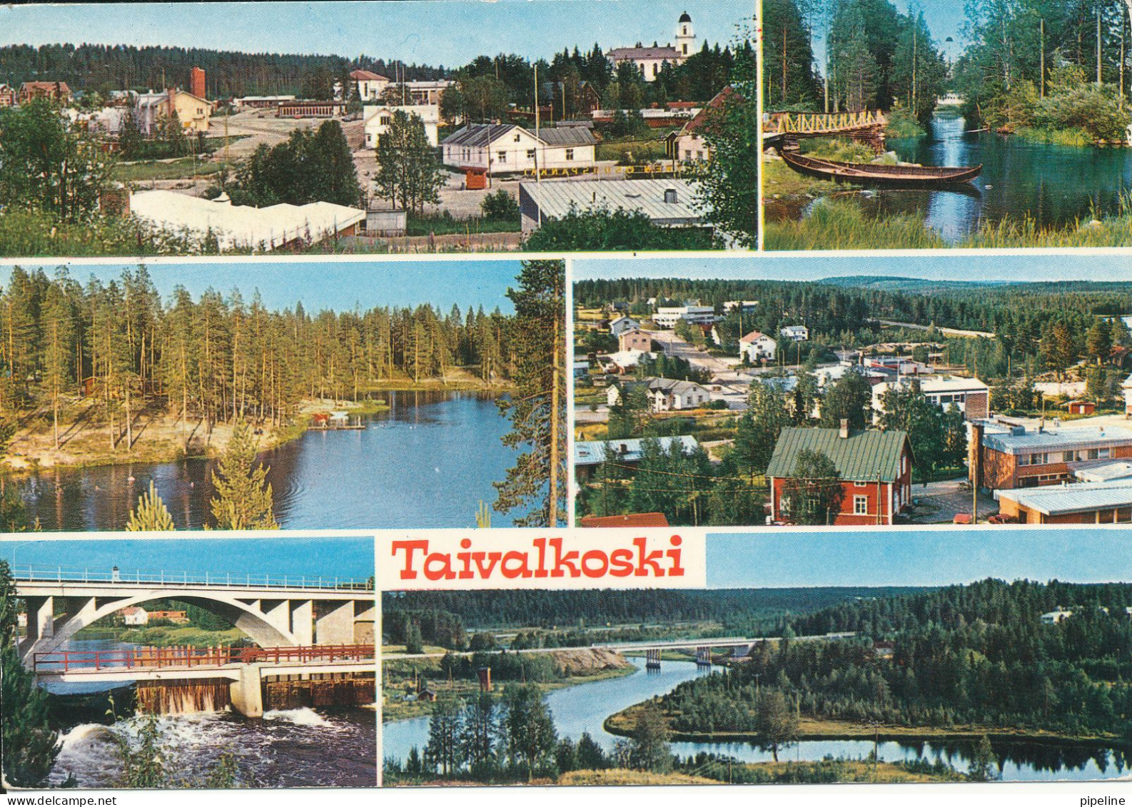 Finland Postcard Sent To Sweden Taivalkoski 23-7-1975 (Taivalkoski) - Dinamarca