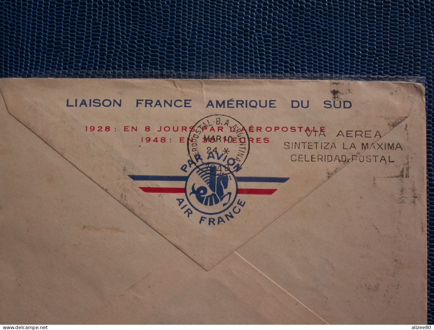 ENVELOPPE 07/03/1948 - LIAISON  FRANCE  AMERIQUE  DU  SUD//  20è Anniversaire Du Service Postal - Colecciones