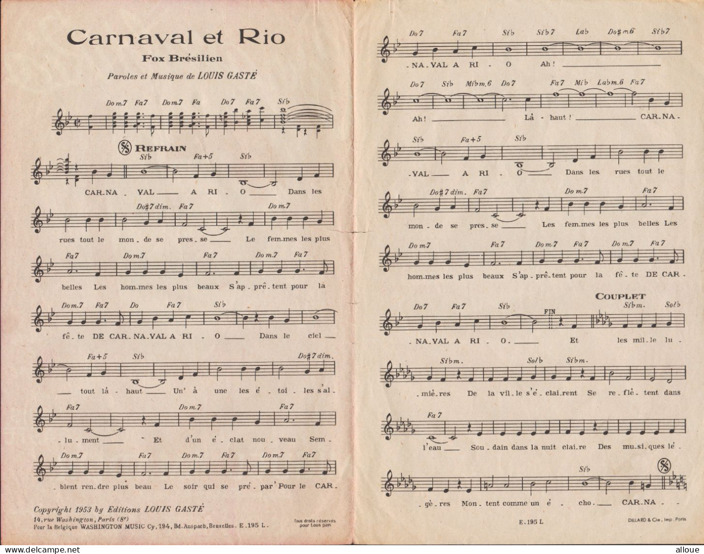 MIGUEL AMADOR - CARNAVAL ET RIO - Scores & Partitions