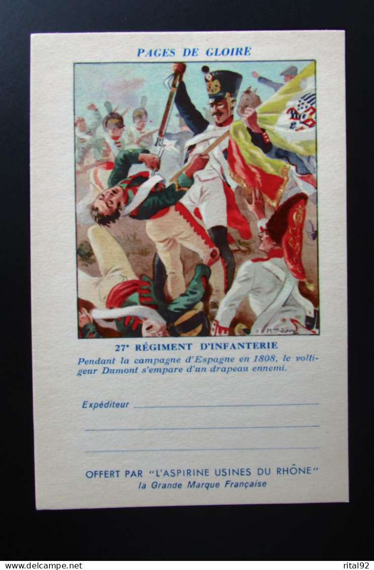 Cpa Militaire FM "L'ASPIRINE DU RHONE" - Pages De Gloire - Regimenten