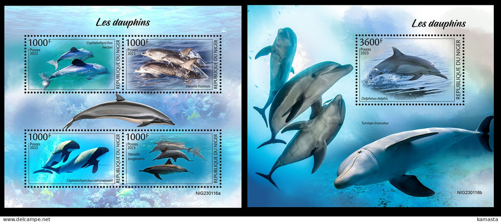 Niger  2023 Dolphins. (116) OFFICIAL ISSUE - Dolfijnen