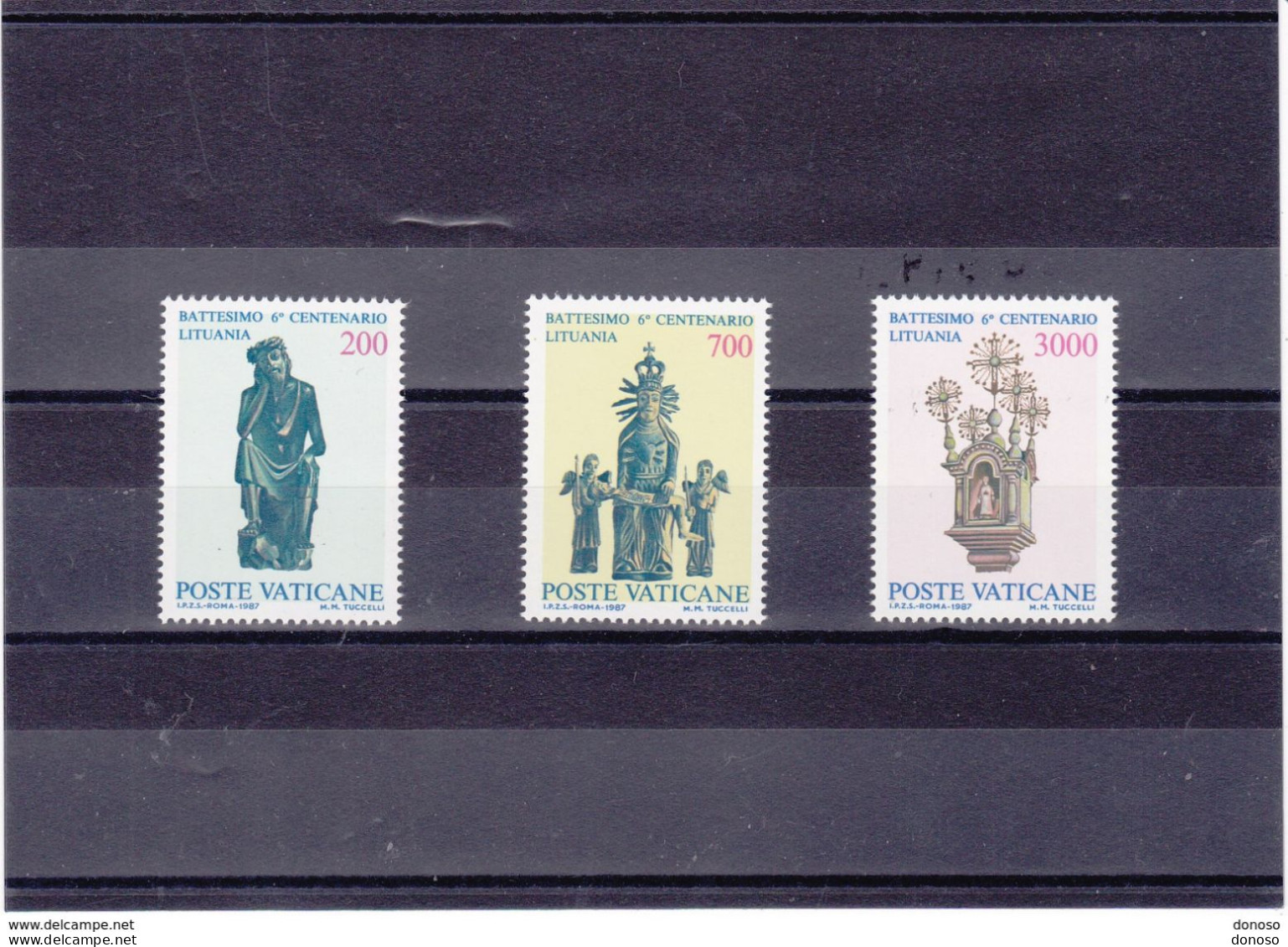 VATICAN 1987 BAPTÊME DE LA LITUANIE Yvert 806-808, Michel 913-915 NEUF** MNH Cote 9,25 Euros - Ongebruikt