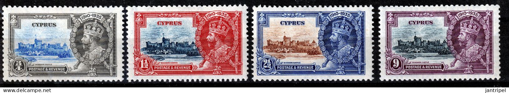 CYPRUS 1935 SILVER JUBILEE SET MH SMALL HINGEREST - Cyprus (...-1960)