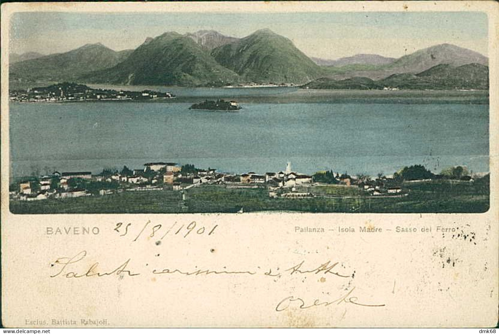 BAVENO ( VERBANIA ) PALLANZA / ISOLA MADRE / SASSO DEL FERRO - EDIZ. RABAJOLI - SPEDITA 1901 (20532) - Verbania