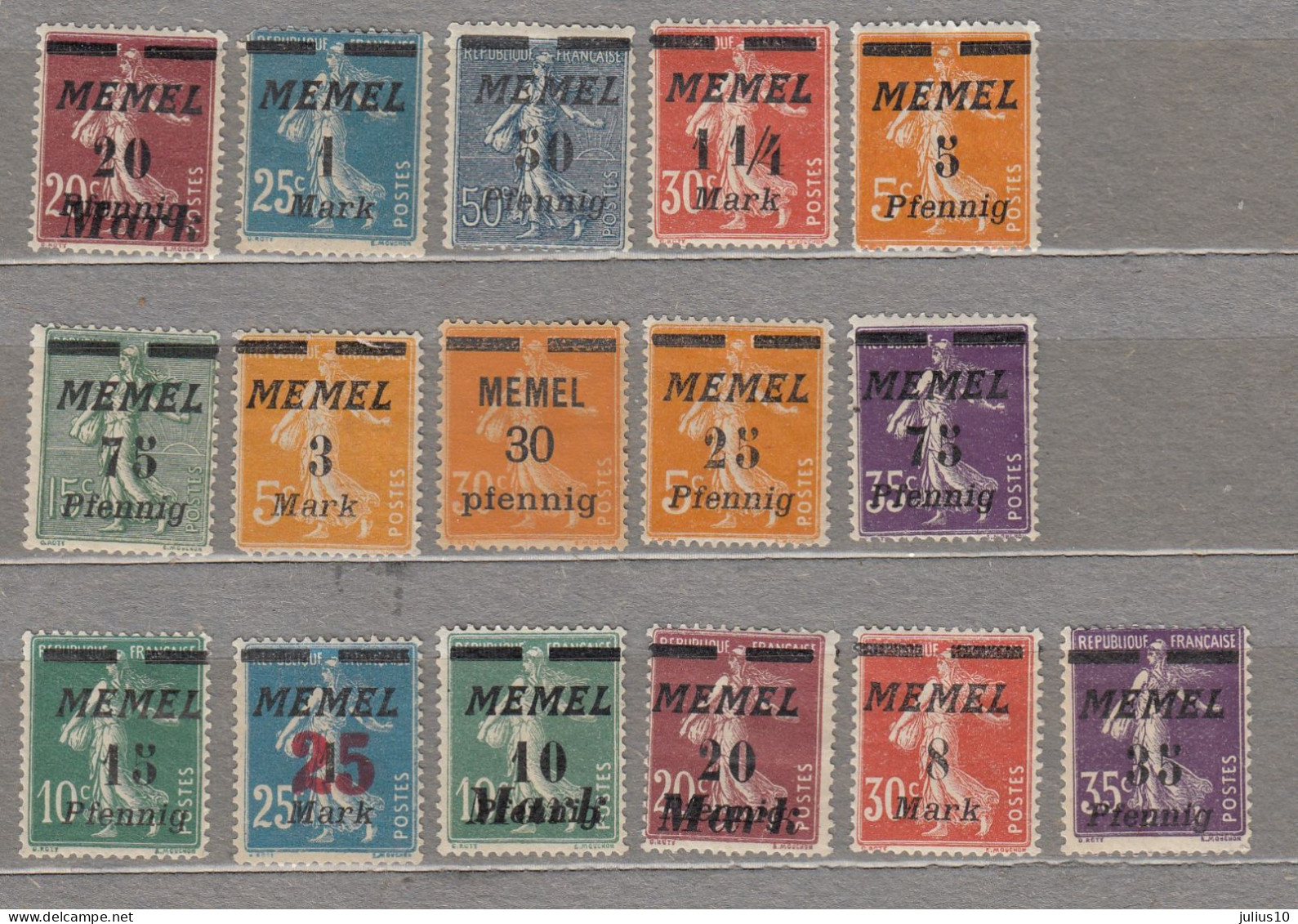 MEMEL 1921-1922 Mint(*) Stamps # Lt674 - Memel (Klaïpeda) 1923