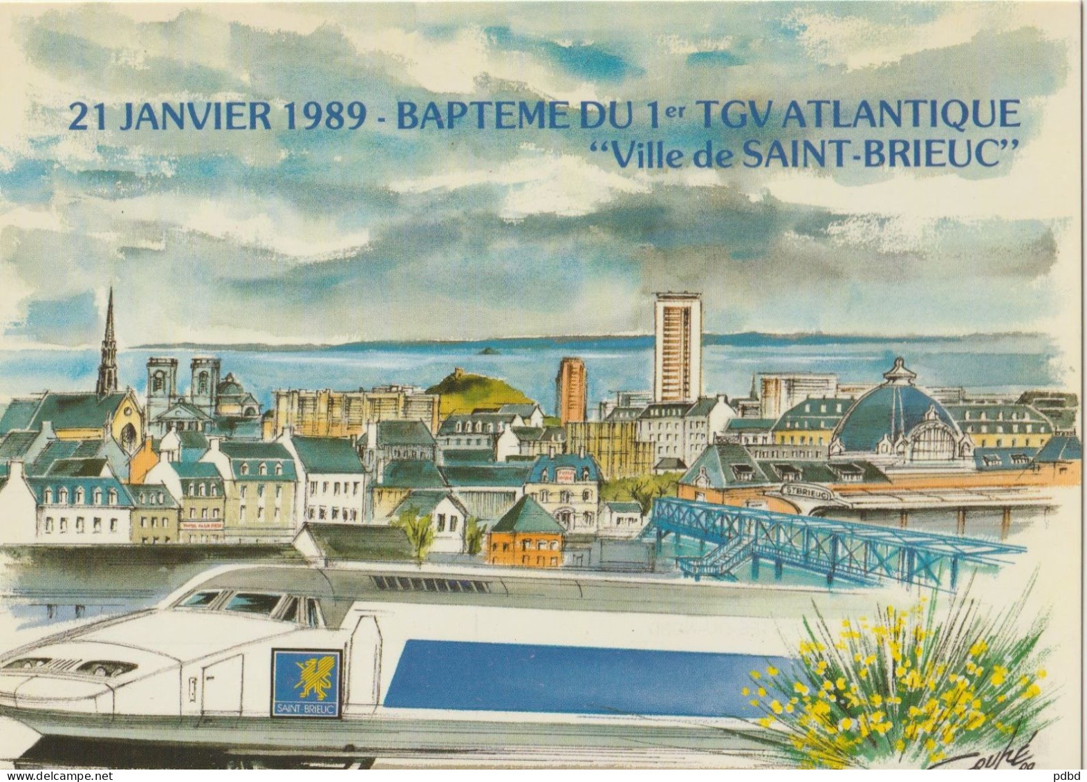 TGV ILL 92 . TGV Atlantique . André Coupé . 21 09 1989 . Alsthom . - Trains