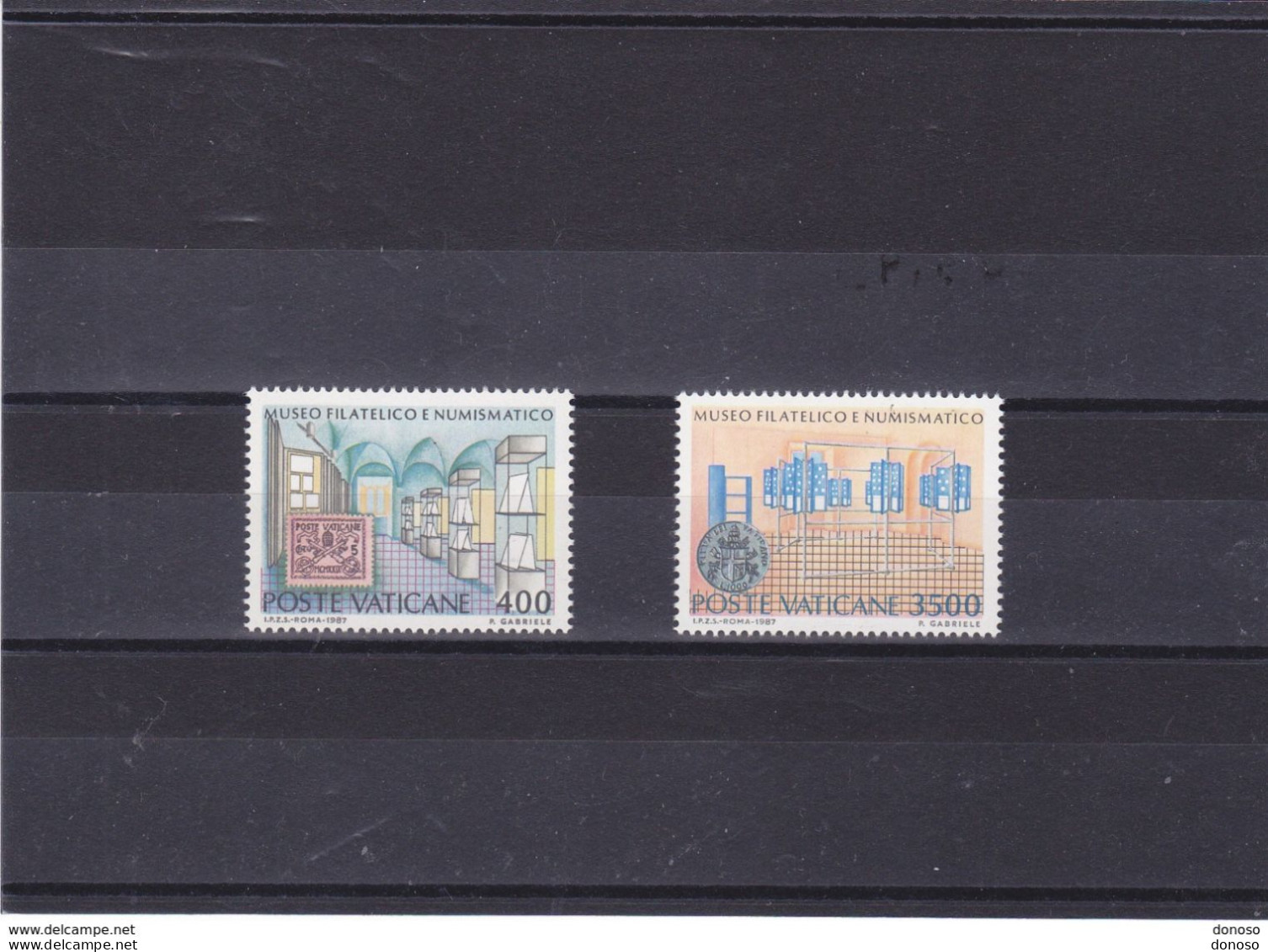 VATICAN 1987 Musée Philatélique Et Numismatique Yvert 815-816, Michel 924-925 NEUF** MNH Cote 9 Euros - Neufs