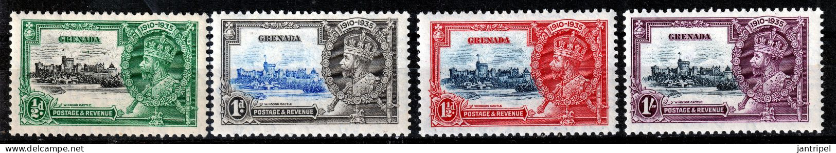 GRENADA 1935 SILVER JUBILEE SET MH SMALL HINGEREST - Granada (...-1974)