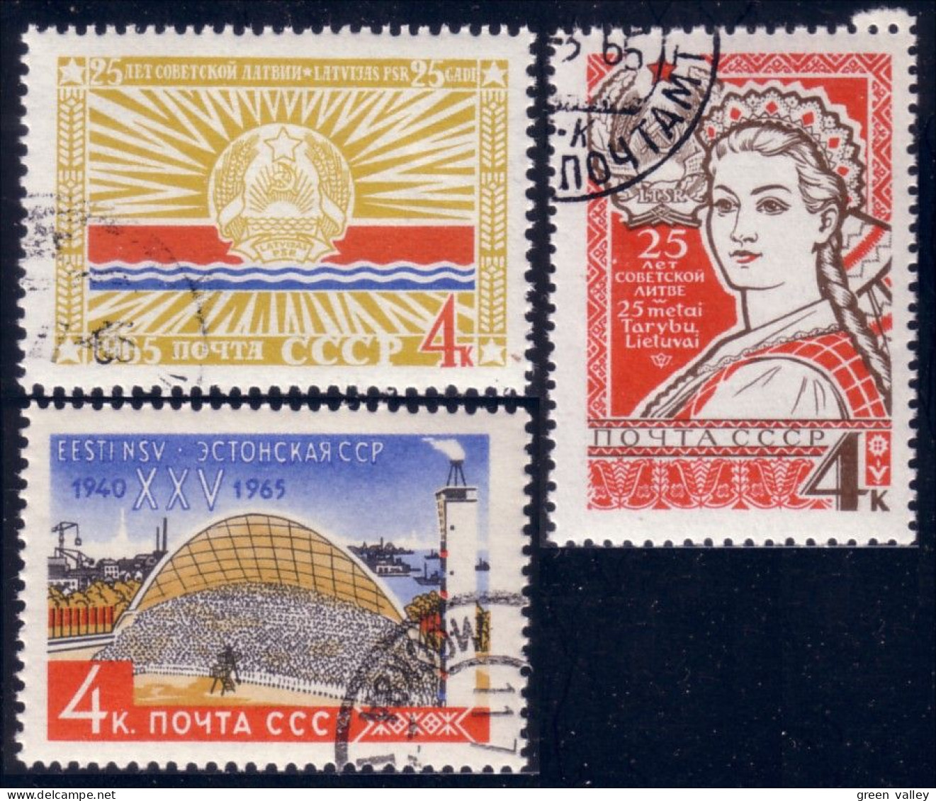 773 Russie 1965 Estonia Latvia Lithuania Estonie Lithuanie Lettonie (RUK-125) - Used Stamps