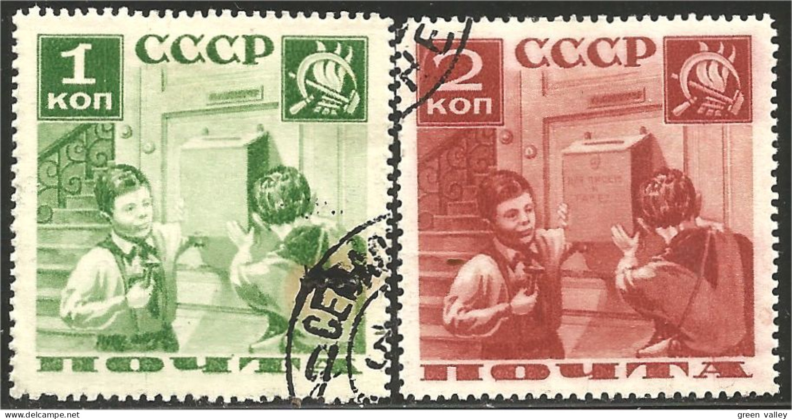 772 Russie 1936 Pionniers Pioneer Mailbox Boite Lettre (RUC-436) - Poste