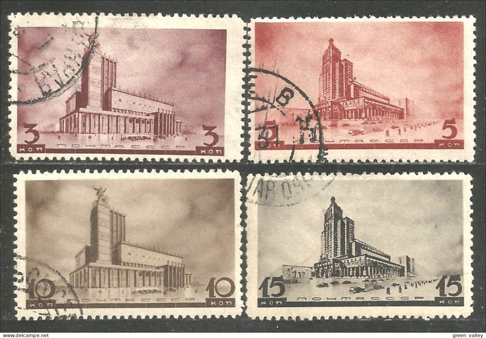 772 Russie 1937 Congrès Architectes Congress Architecture (RUC-465) - Usados
