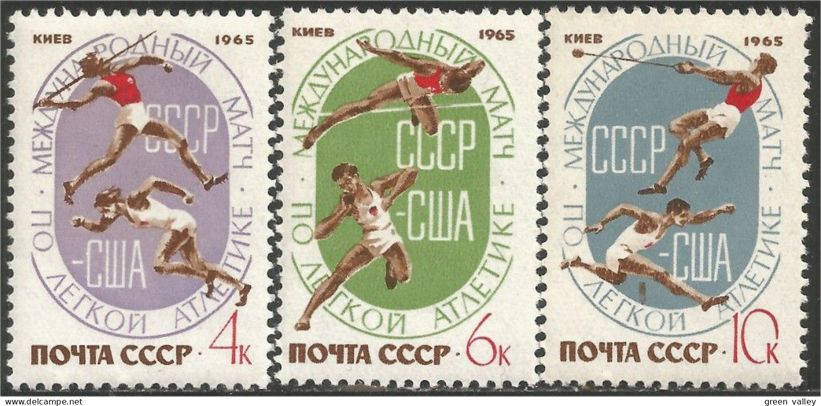 772 Russie 1965 Athlétisme USA-Russie Track Field MNH ** Neuf SC (RUC-352) - Atletica