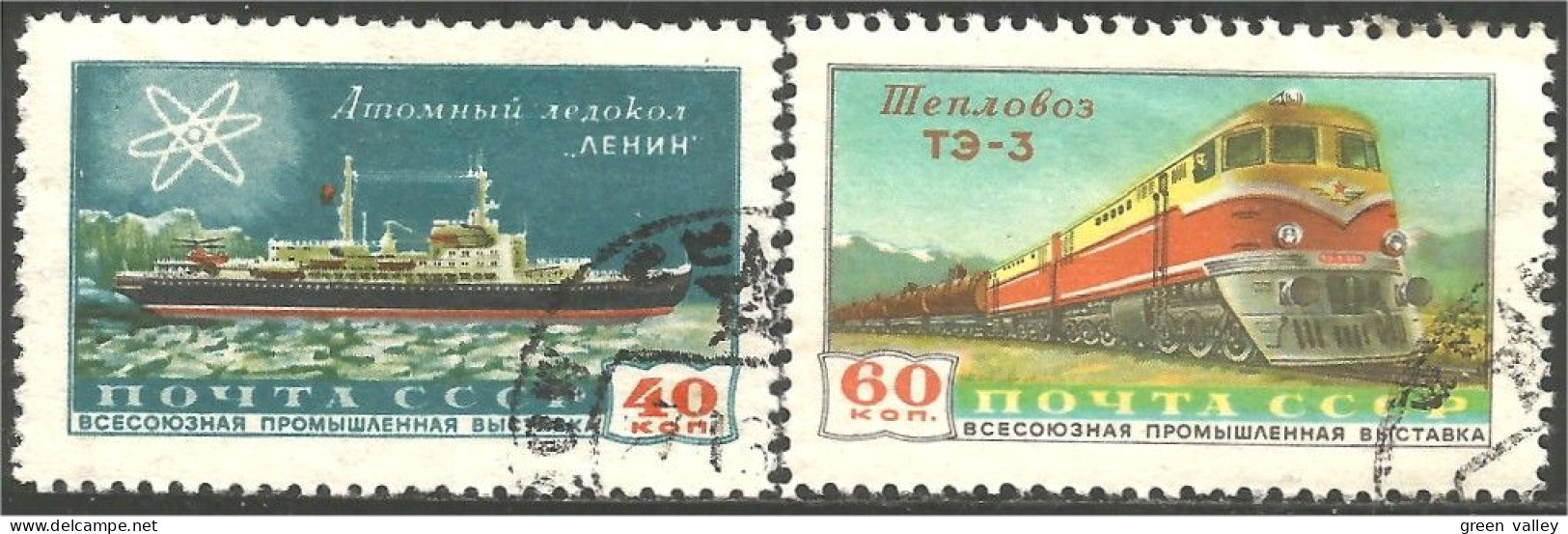 772 Russie 1959 Atomic Ice-breaker Brise-glace Locomotive Diesel (RUC-299) - Used Stamps