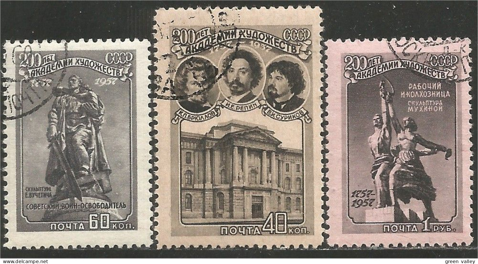 772 Russie 1957 Académie Academy Arts Leningrad (RUC-275) - Used Stamps