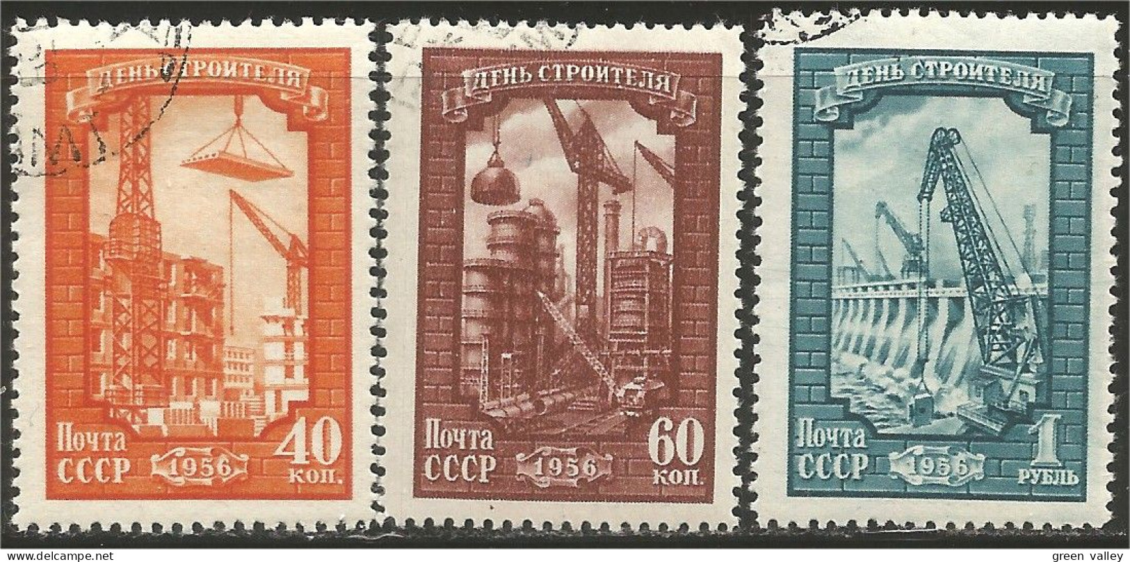 772 Russie 1956 Building Construction (RUC-254) - Used Stamps