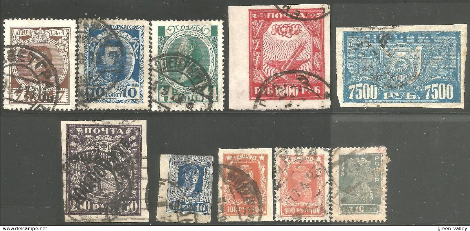 771 Russie 1913-23 10 Stamps (RUZ-306) - Other & Unclassified