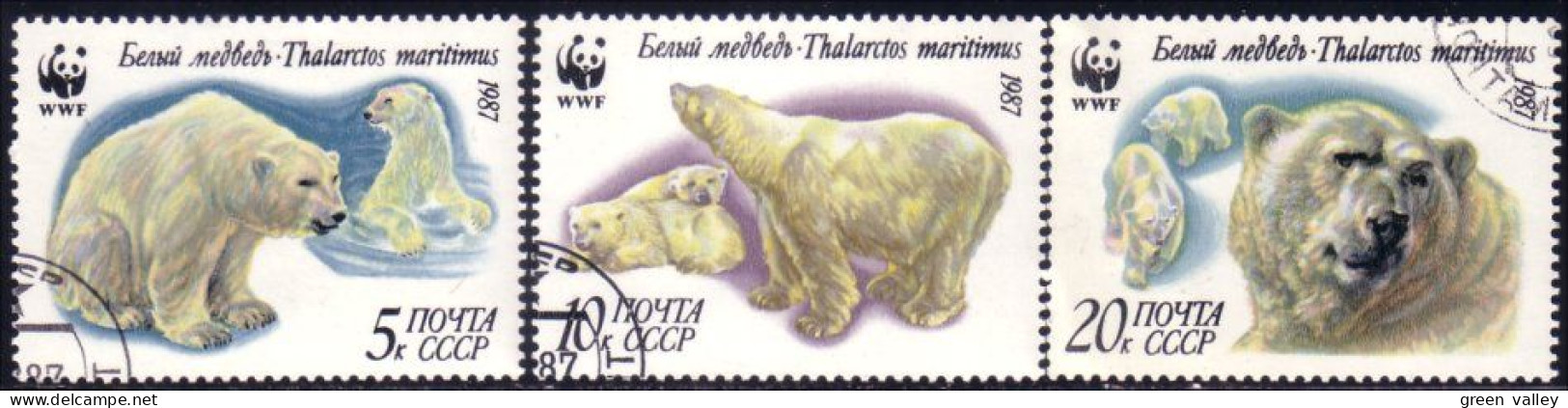 773 Russie Ours Polaires Polar Bears WWF World Wildlife Fund Panda 1987 (RUK-483) - Gebraucht