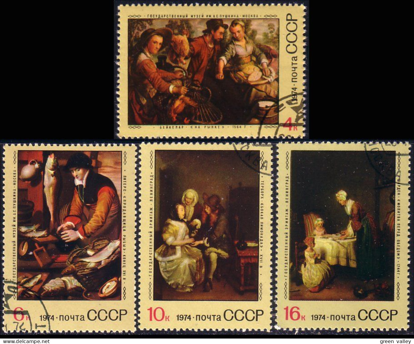 773 Russie Tableaux étrangers Foreign Paintings In Russian Museums 1974 (RUK-460) - Used Stamps
