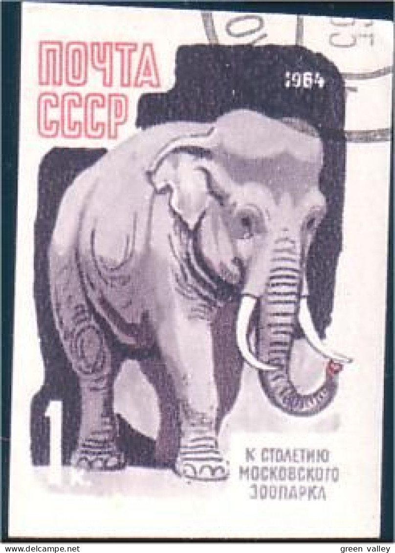 773 Russie Elephant Elefant Elefante Olifant Norsu Non Dentelé Imperforate Stamp 1964 (RUK-381) - Elephants