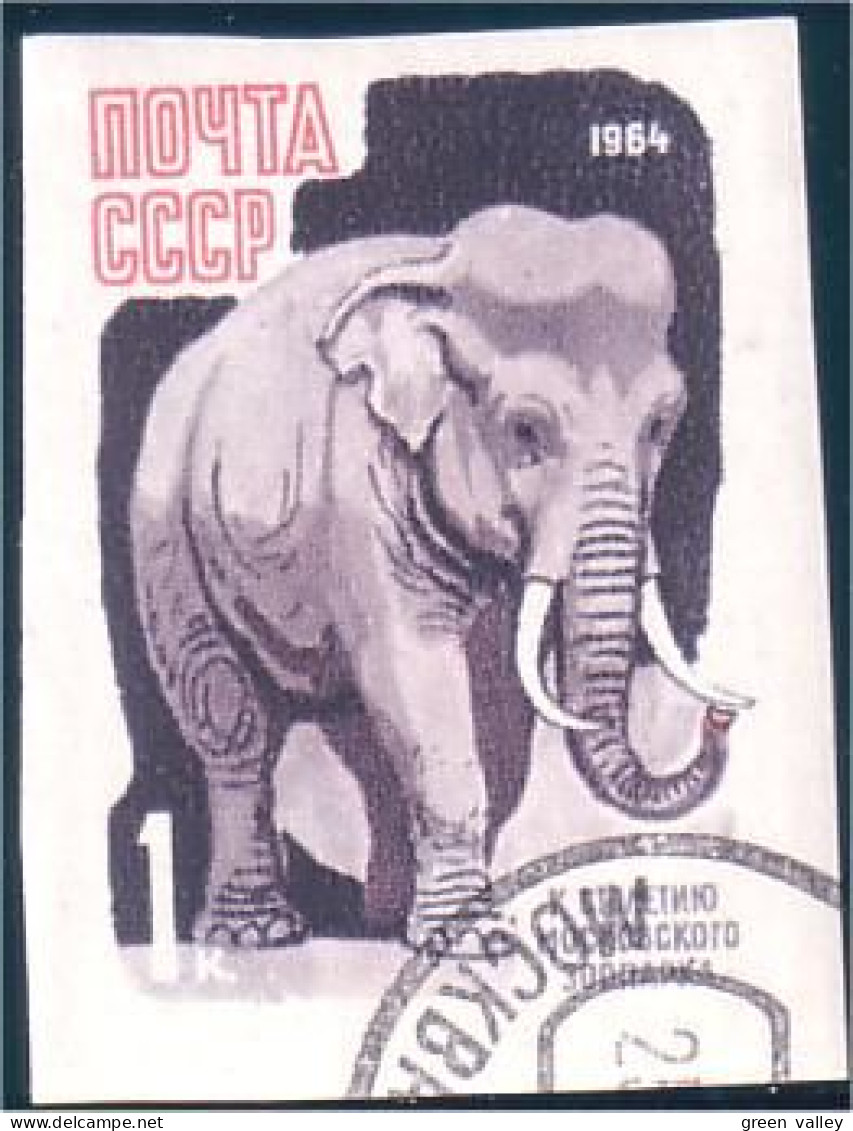 773 Russie Elephant Elefant Elefante Olifant Norsu Non Dentelé Imperforate Stamp 1964 (RUK-380) - Elefanti