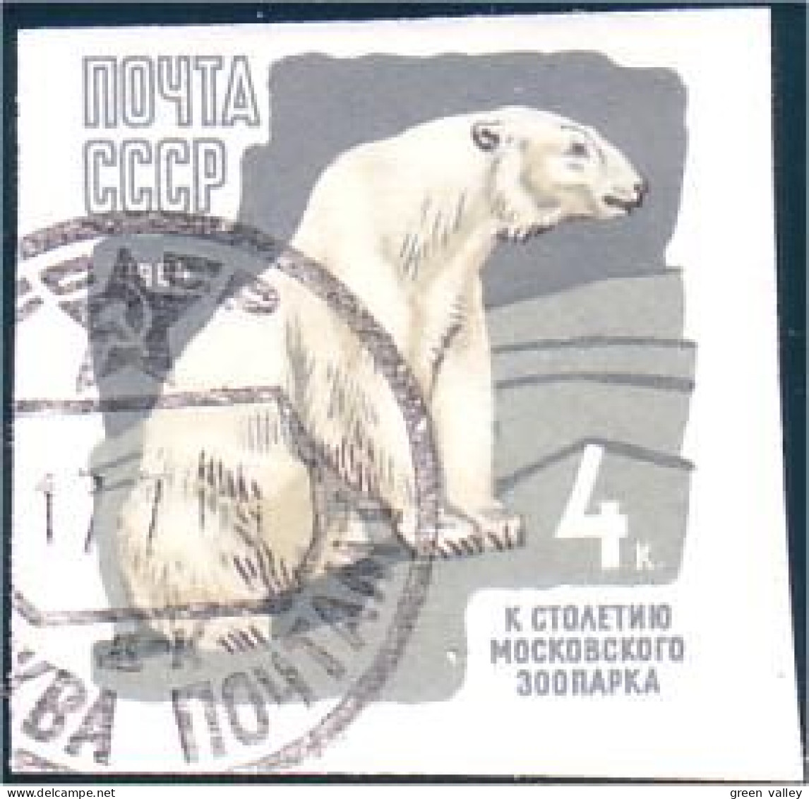 773 Russie Ours Polaire Polar Bear Non Dentelé Imperforate Stamp 1964 (RUK-376) - Ours