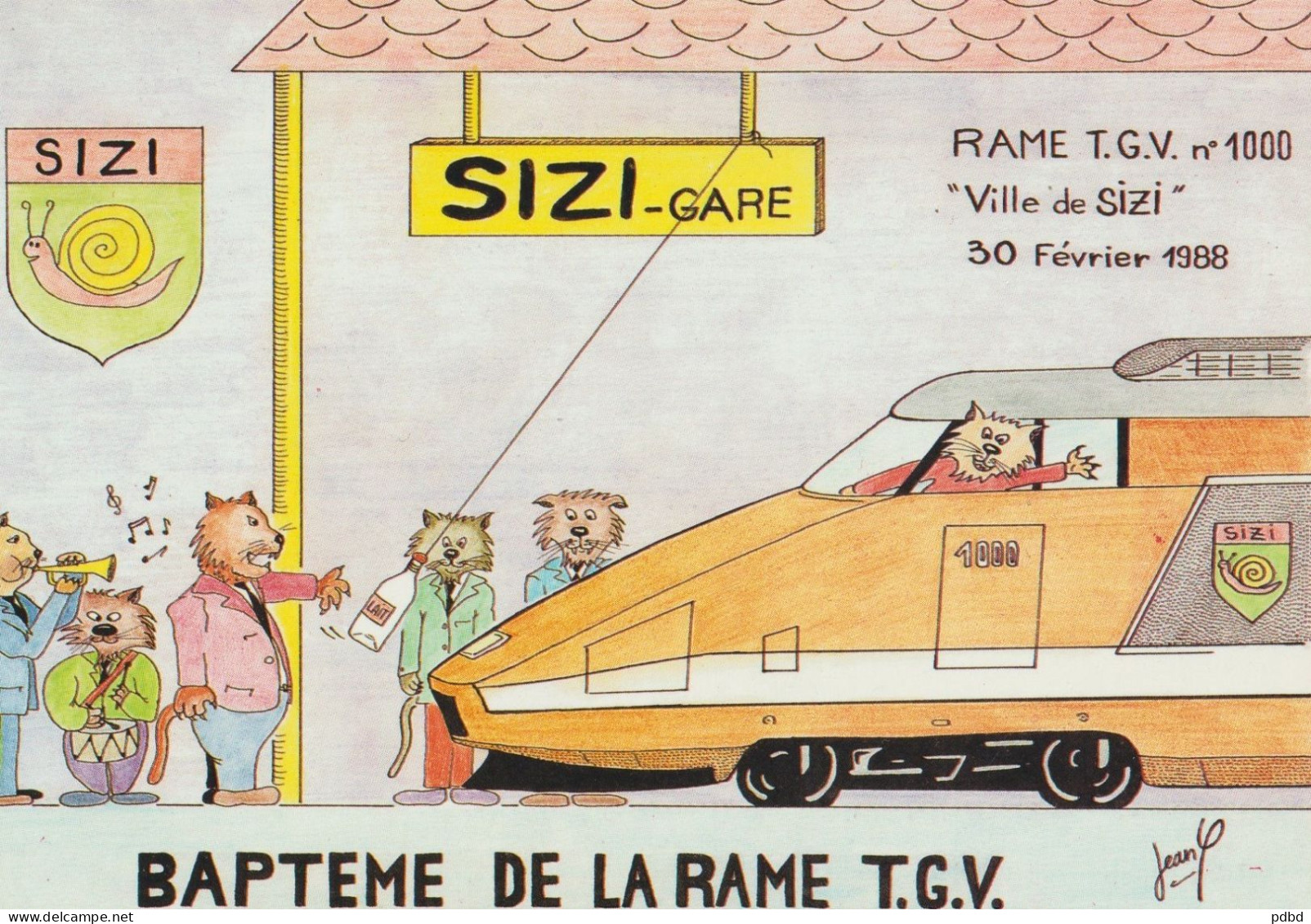 TGV ILL 88 . Sizi Gare . Jean Philippe Porcherot . N° 27 . 1988 . N°269 Sur 300 . - Trains