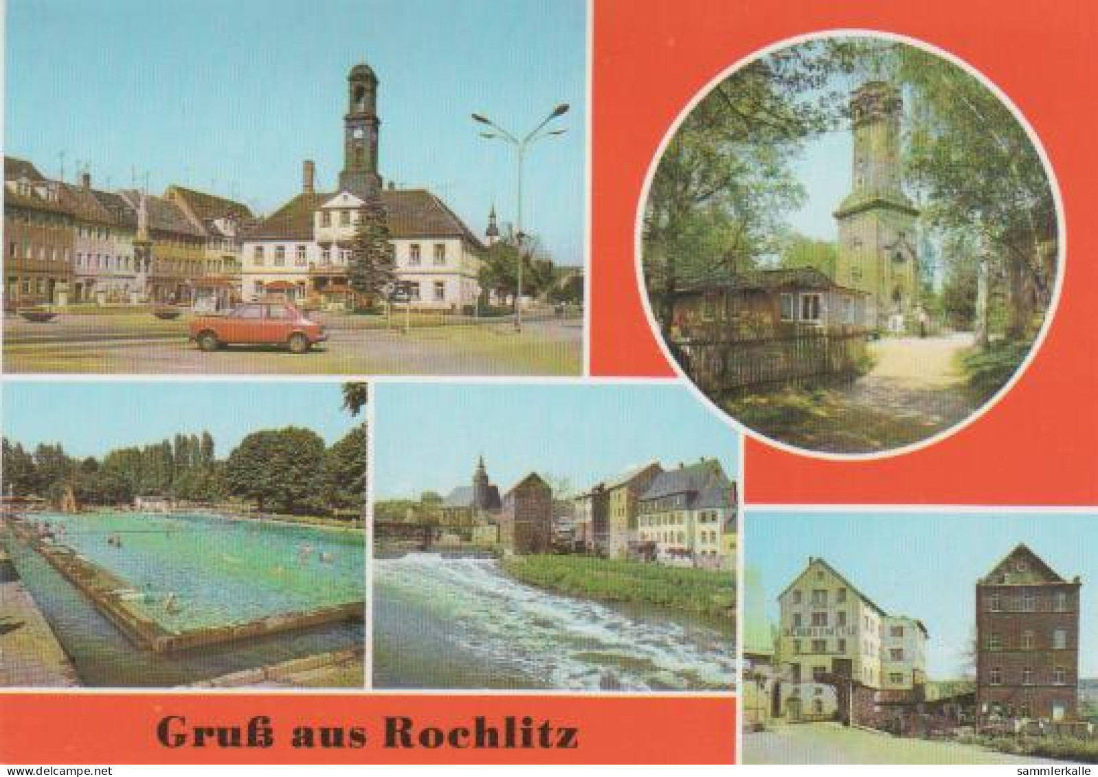3094 - Rochlitz - Platz Der Befreiung, Aussichtsturm Rochlitzer Berg, Freibad, Schlossmühle Und Petrikirche - Rochlitz