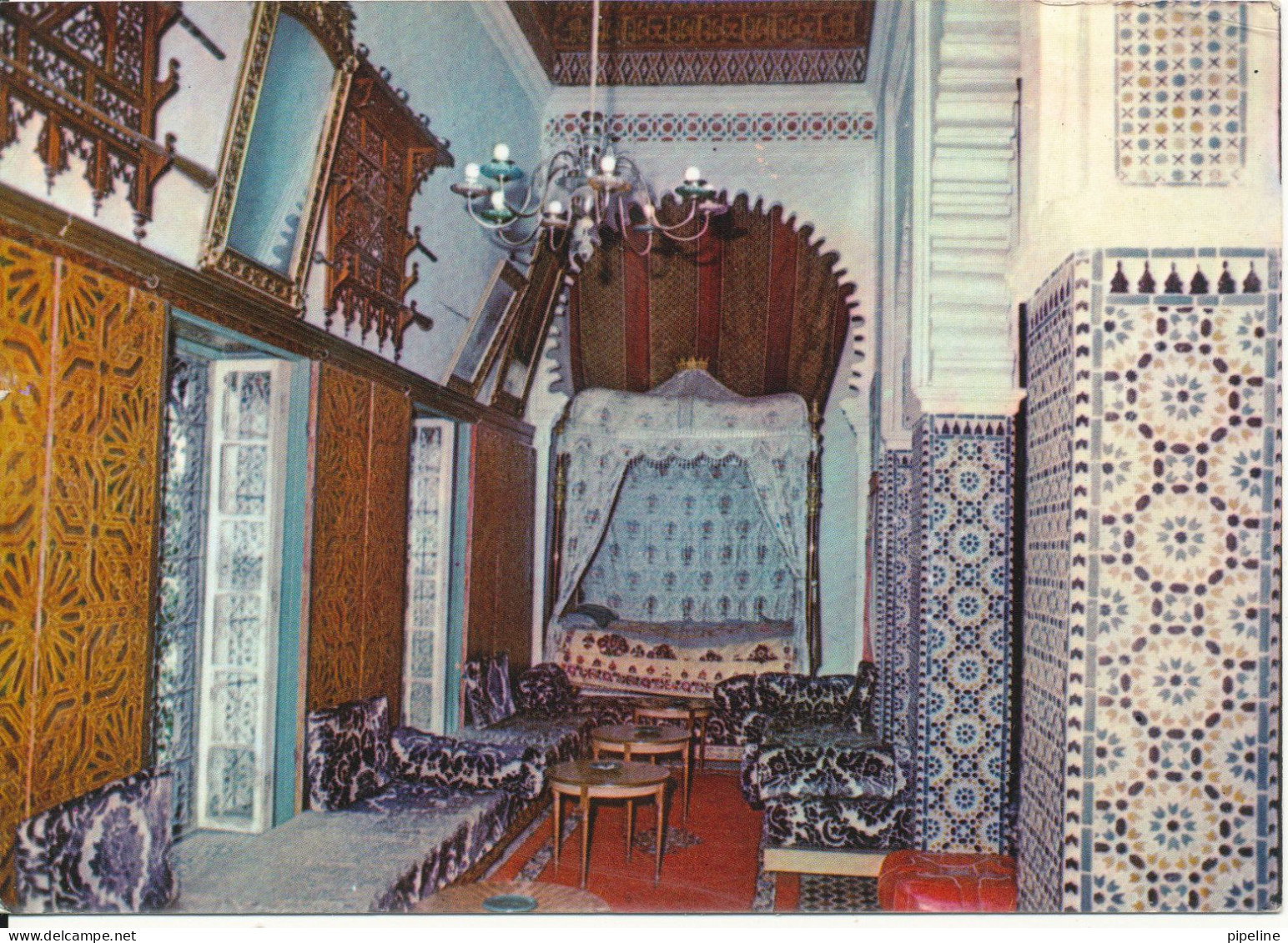 Morocco Postcard Sent To Denmark Tanger 4-4-1974 (Bricha Palace) - Other & Unclassified