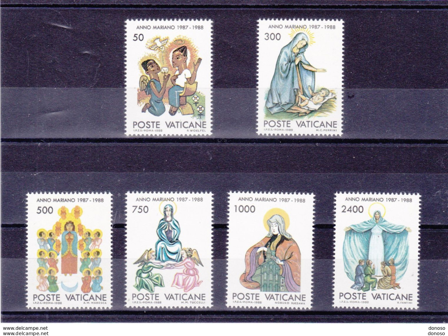 VATICAN 1988 ANNEE MARIALE Yvert 831-836, Michel 940-945 NEUF** MNH Cote 9 Euros - Unused Stamps