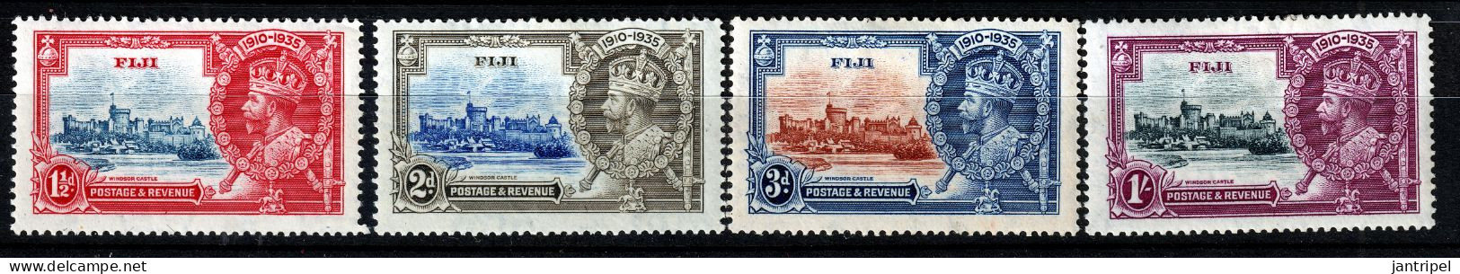 FIJI ISLANDS 1935 SILVER JUBILEE SET MH SMALL HINGEREST - Fiji (...-1970)