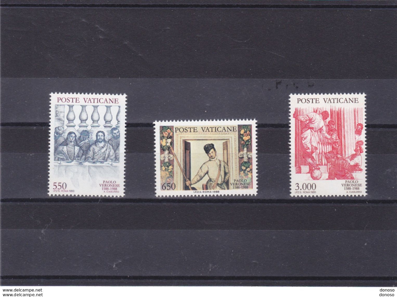 VATICAN 1988 VERONESE Yvert 840-842, Michel 949-950 NEUF** MNH Cote 9,50 Euros - Unused Stamps