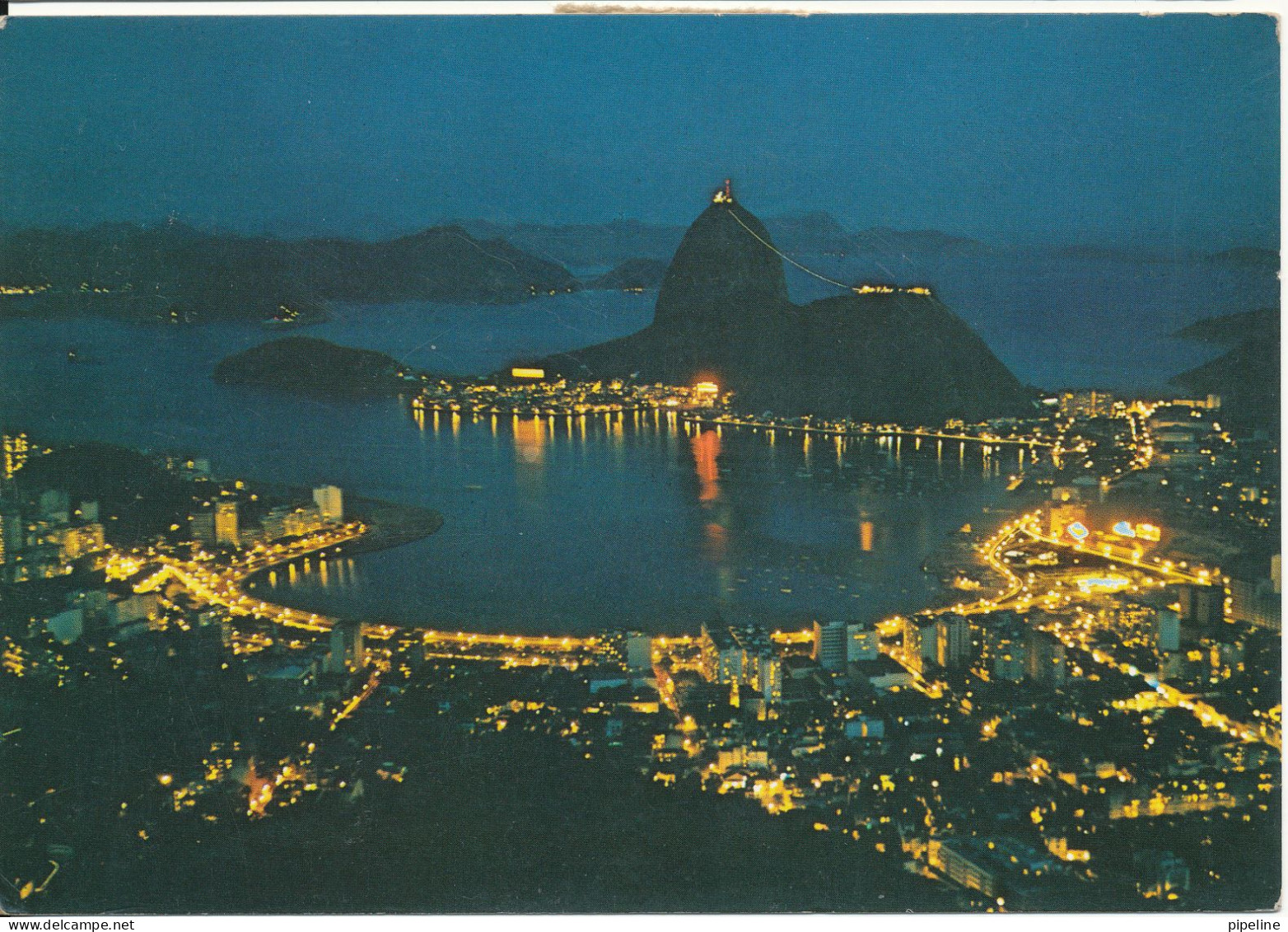 Brazil Postcard Sent To Czechoslovakia 15-9-1976 (Panoramic View Of Botafoga Bay) - Rio De Janeiro