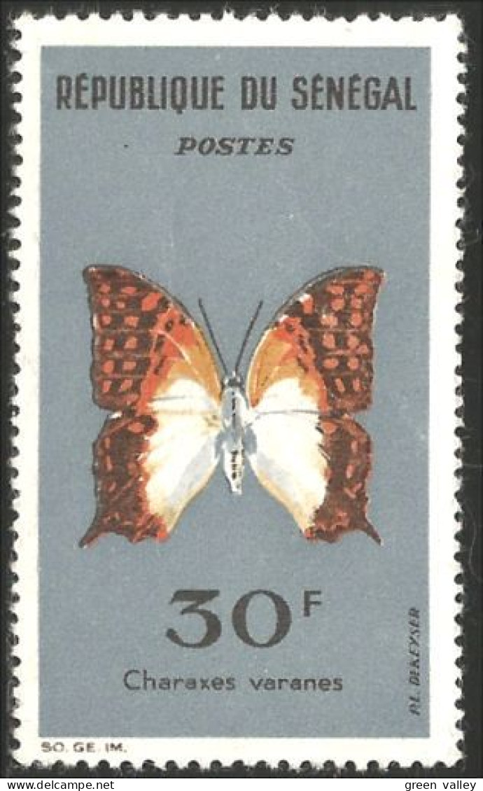 796 Senegal 30f Papillon Butterfly Charaxes Varanes VLH * Neuf Legere (SEN-5) - Senegal (1960-...)