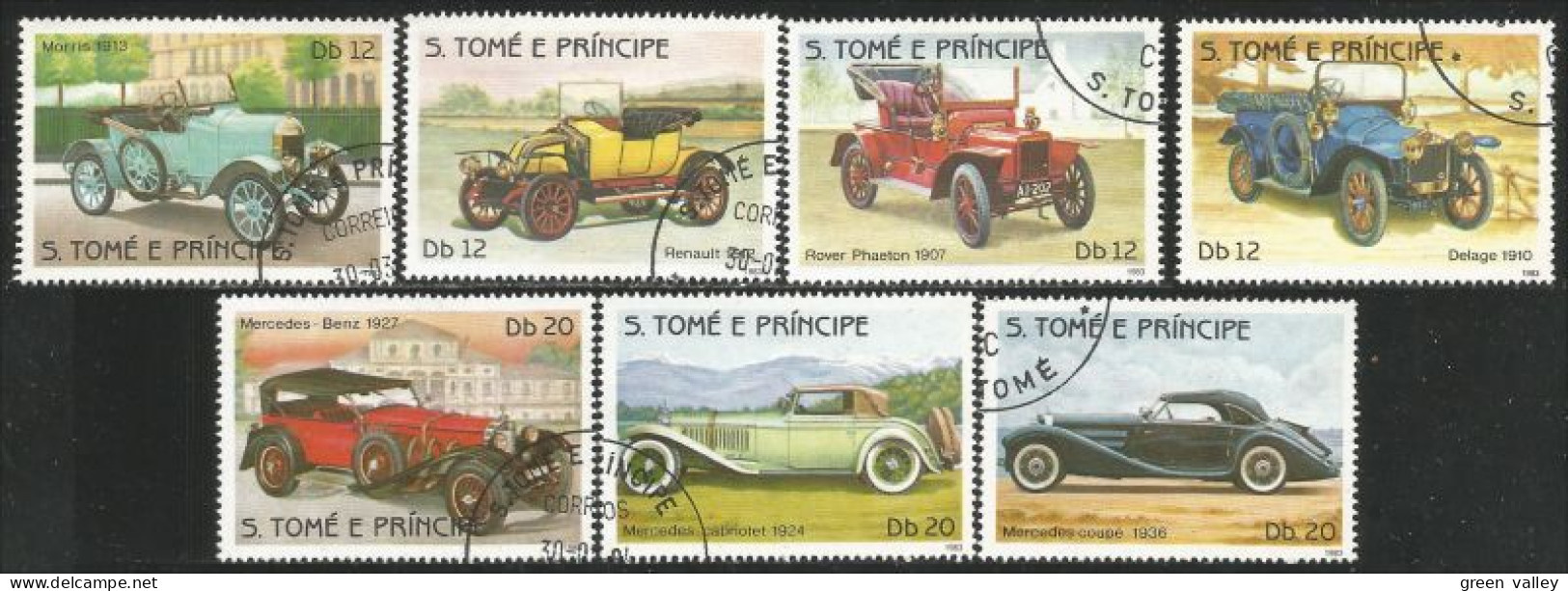 788 Sao Tome Principe Auto Automobile Car Mercedes Benz Renault Morris Delage Cabriolet (SAO-16) - Cars