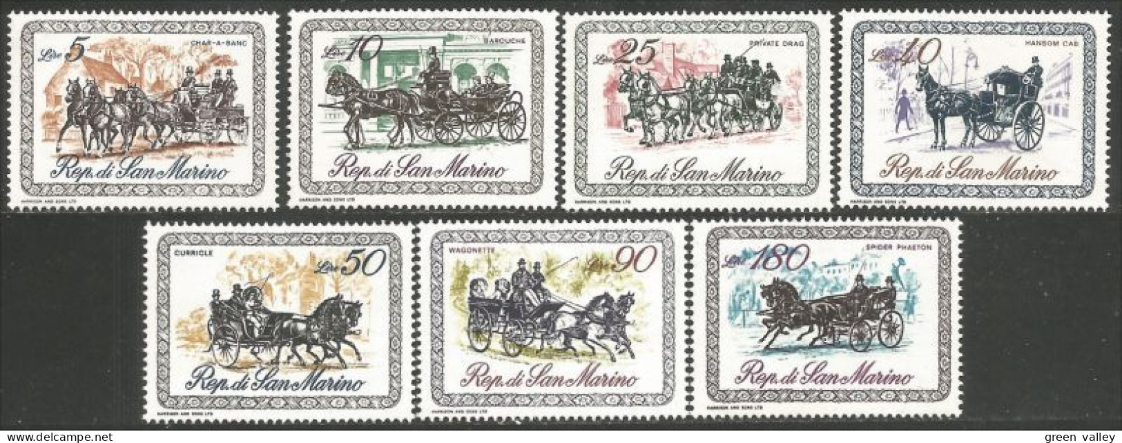 786 San Marino Cheval Horse Pferd Paard Caballo Cavallo Diligence Fiacre Coach Cab MNH ** Neuf SC (SAN-140g) - Altri & Non Classificati