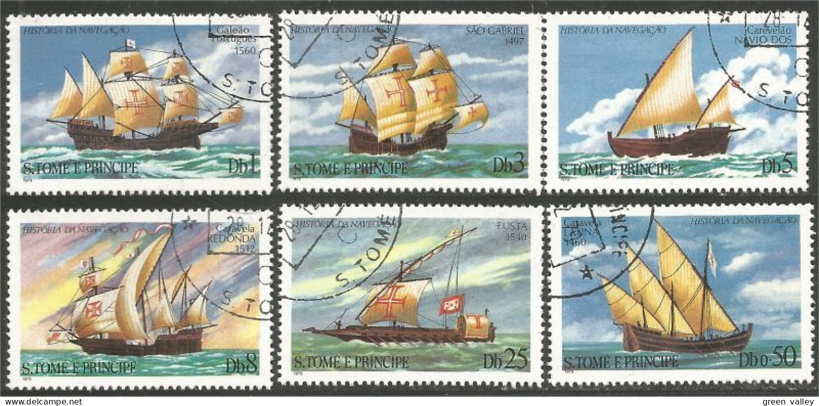 788 Sao Tome Principe Bateau Voilier Sailing Ship Boat Schiff (SAO-12) - Barcos