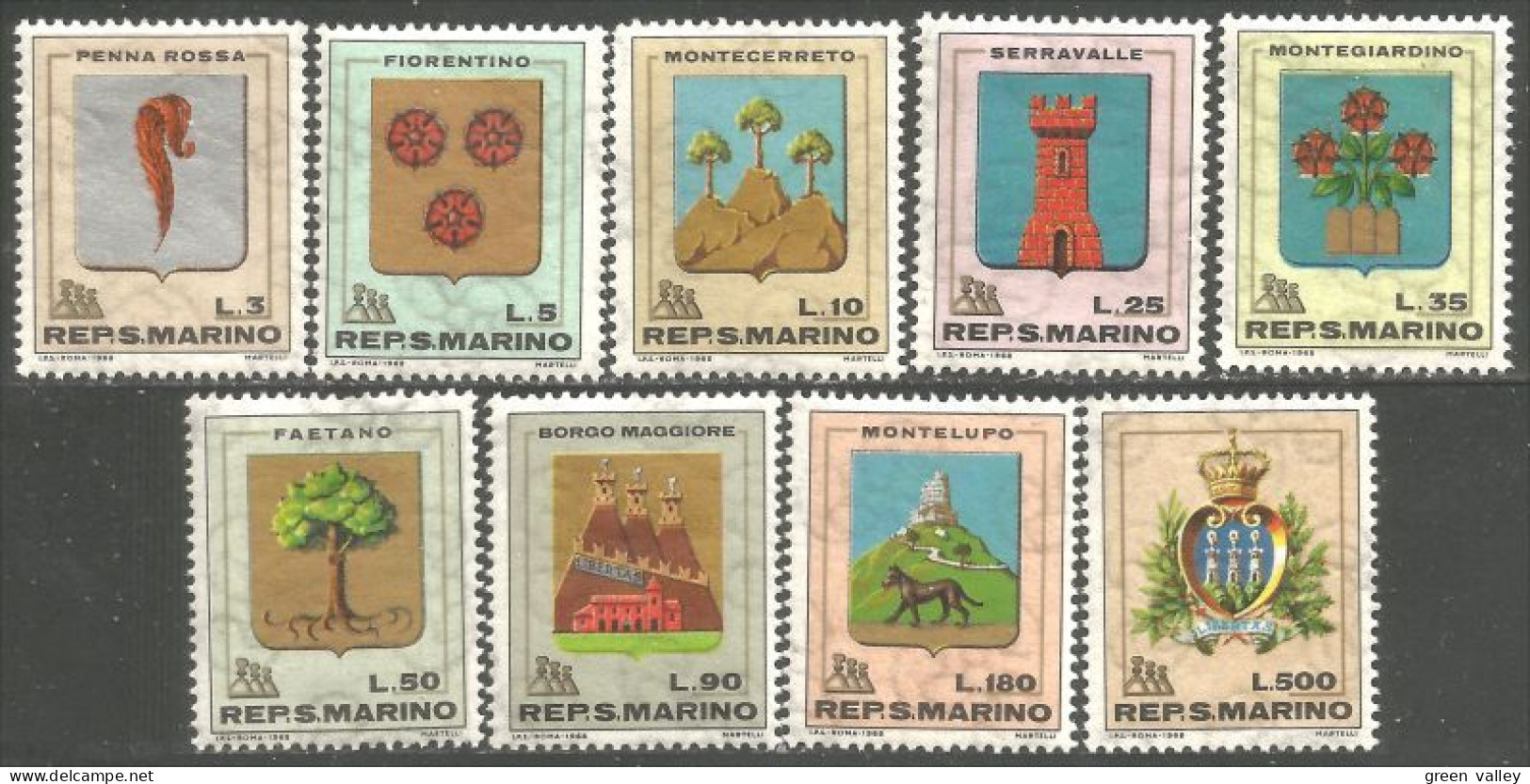 786 San Marino Coat Of Arms Armories Blason Wappen MNH ** Neuf SC (SAN-137) - Castelli