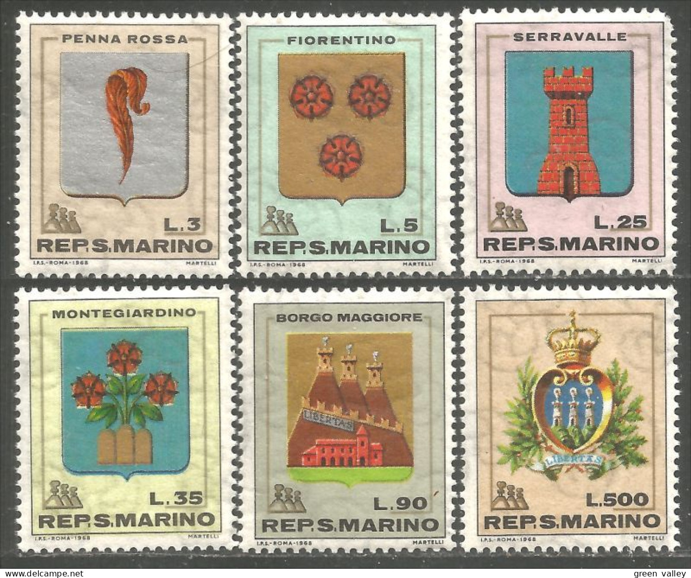 786 San Marino Coat Of Arms Armories Blason Wappen MNH ** Neuf SC (SAN-138) - Castelli