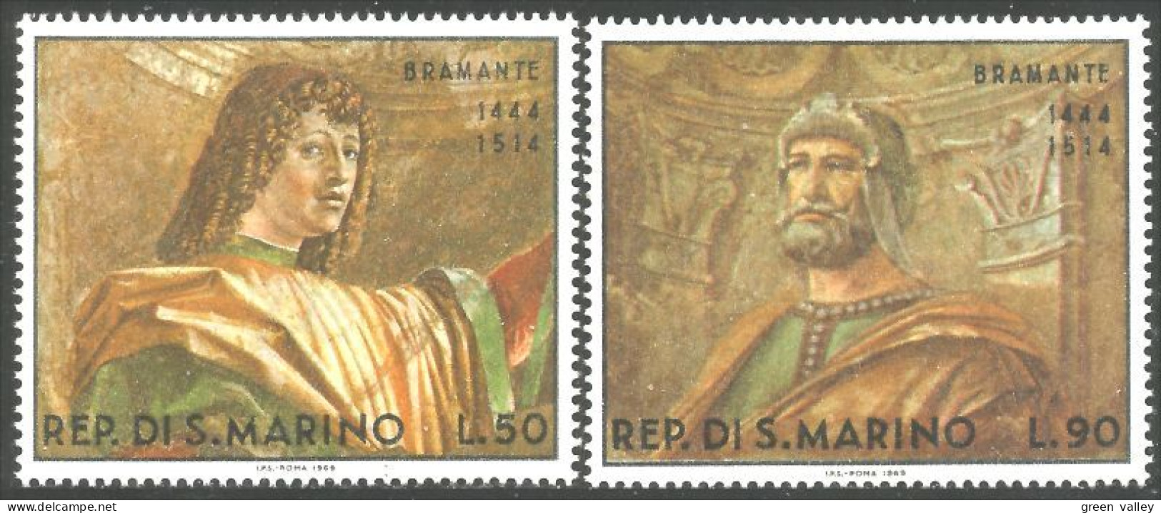 786 San Marino Tableau Bramante Painting Murale Mural MNH ** Neuf SC (SAN-136a) - Unused Stamps