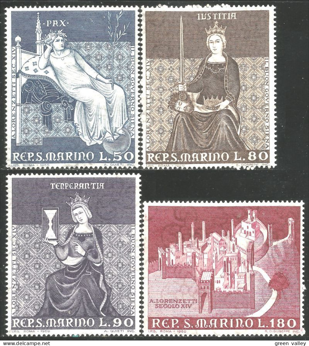 786 San Marino Siena Sienne Ambrogio Lorenzetti Fresques Fresco MNH ** Neuf SC (SAN-135a) - Neufs