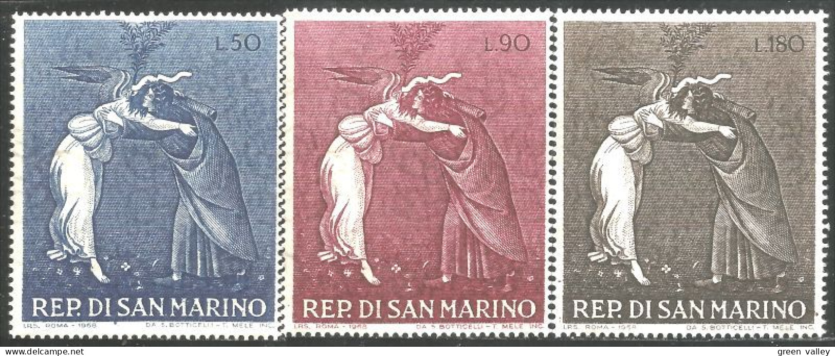 786 San Marino Mystic Nativity Tableau Botticelli Painting Noel Christmas MNH ** Neuf SC (SAN-134d) - Other & Unclassified