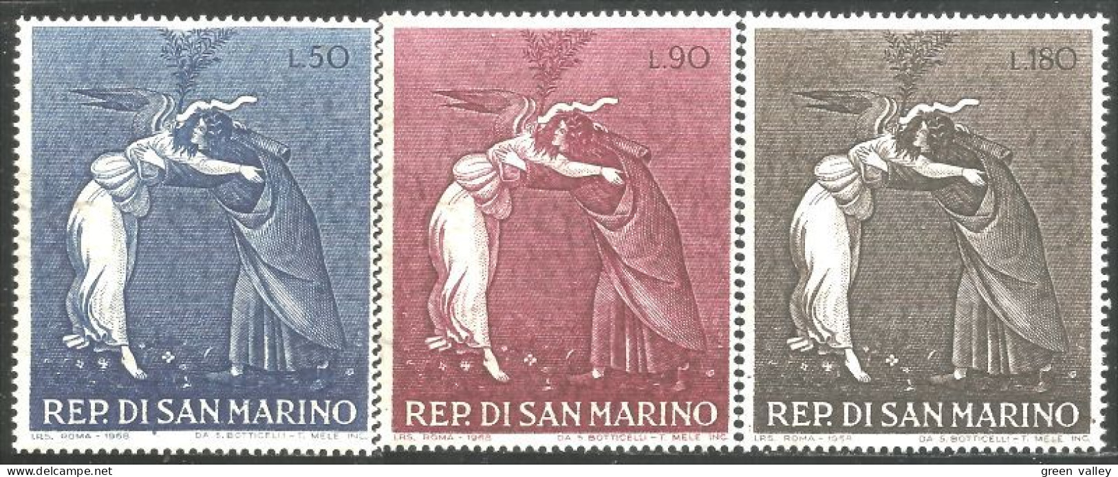 786 San Marino Mystic Nativity Tableau Botticelli Painting Noel Christmas MNH ** Neuf SC (SAN-134c) - Other & Unclassified