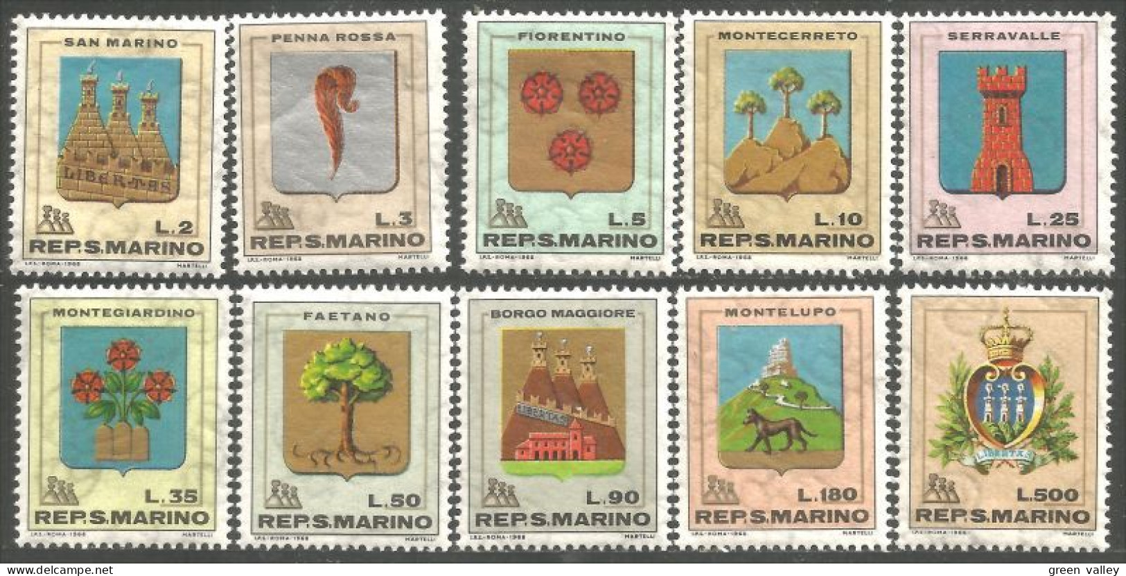 786 San Marino Coat Of Arms Armories Blason Wappen MNH ** Neuf SC (SAN-133a) - Nuovi