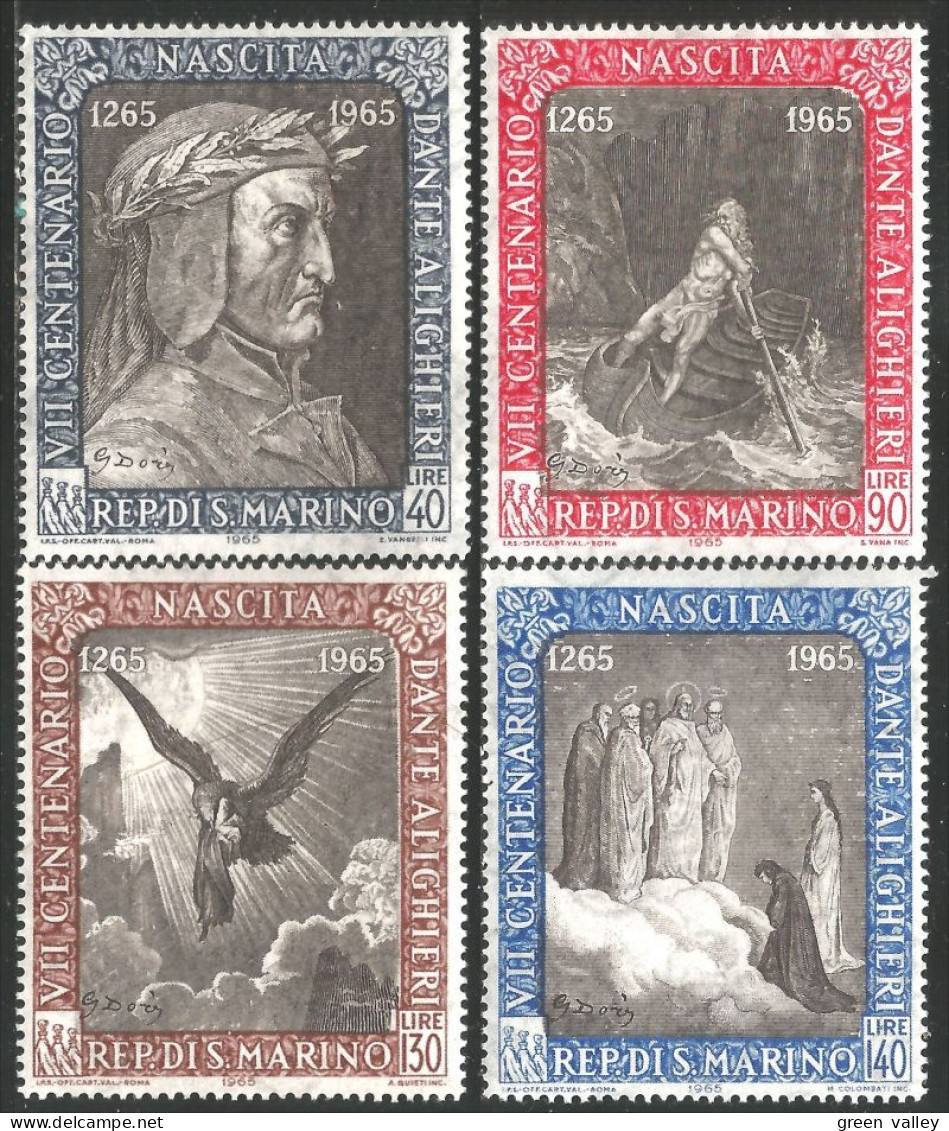 786 San Marino Dante Alighieri Ecrivain Writer MNH ** Neuf SC (SAN-130a) - Unused Stamps
