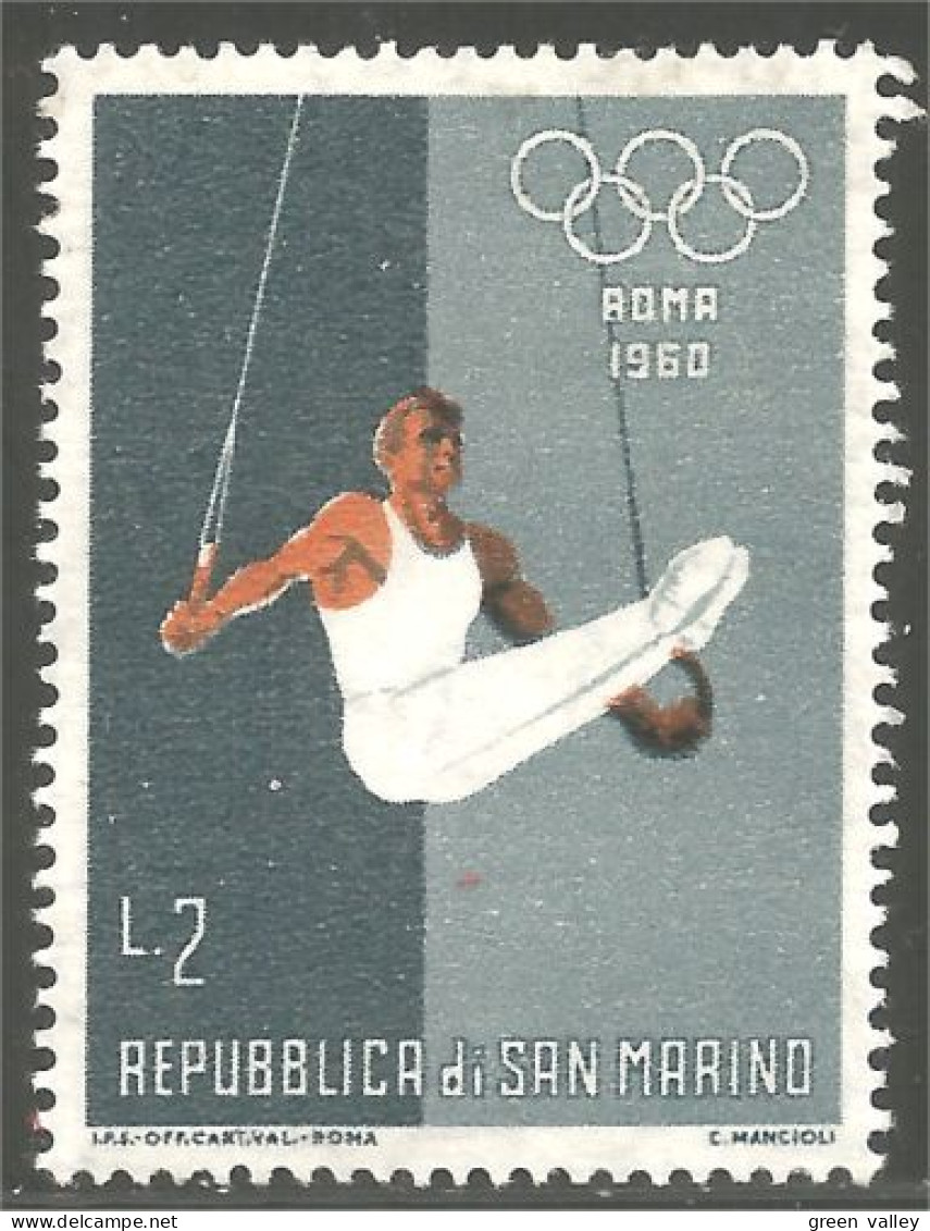 786 San Marino Rome Roma 1960 Gymnast Gymastique MH * Neuf (SAN-112) - Gimnasia