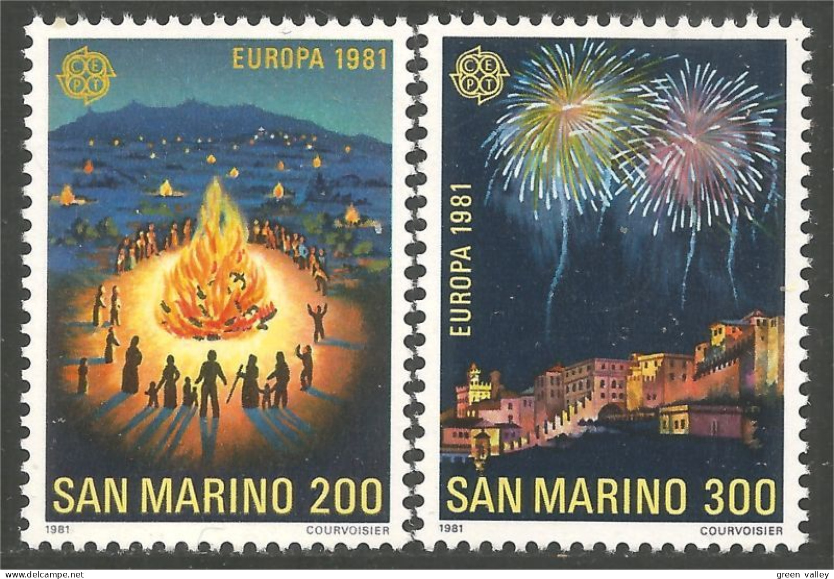 786 San Marino Europa 1981 Bonfire Feu Joie Artifice Feuer MNH ** Neuf SC (SAN-104a) - Ungebraucht