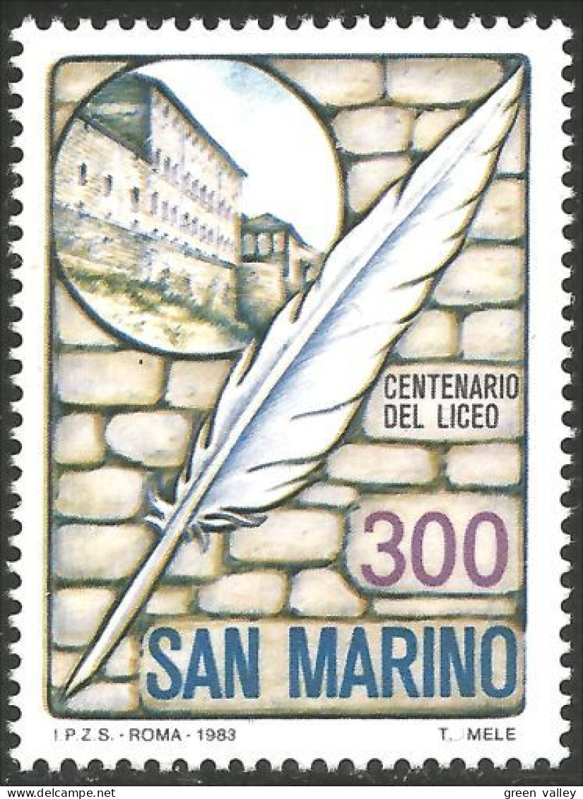 786 San Marino Centennaire Lycée Secondary School Centenary MNH ** Neuf SC (SAN-85) - Unused Stamps
