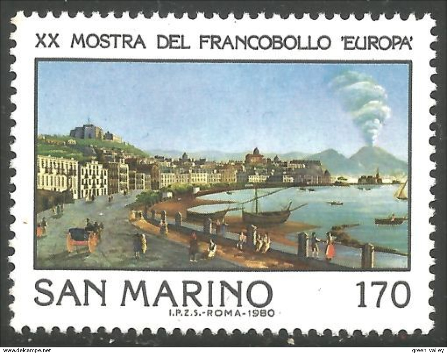 786 San Marino Exposition Philatelique Exhibition Naples 1980 MNH ** Neuf SC (SAN-74a) - Neufs